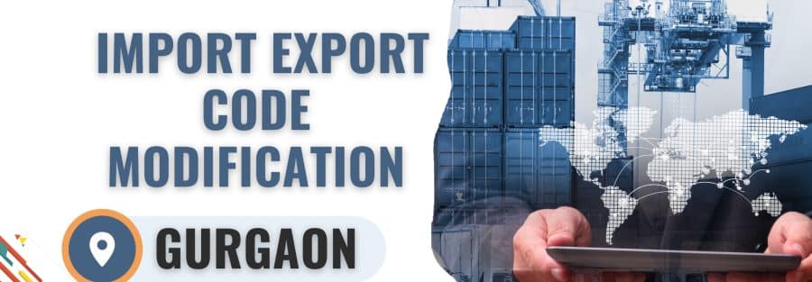 import export code modification gurgaon