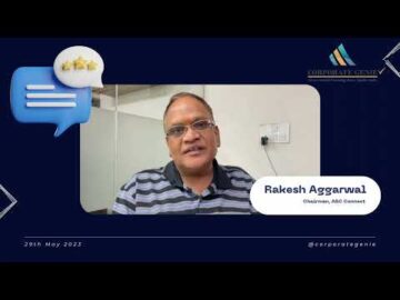 Mr. Rakesh Aggarwal, Chairman Alliance Business Connect expressing his views on Corporate Genie