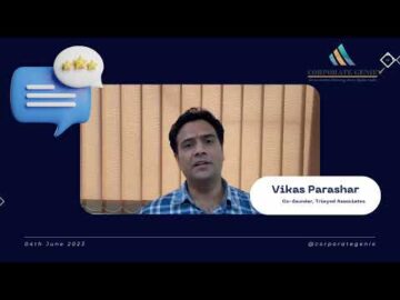 Mr. Vikas Parashar, Co-founder Trieyed Associates expressing his views on Corporate Genie